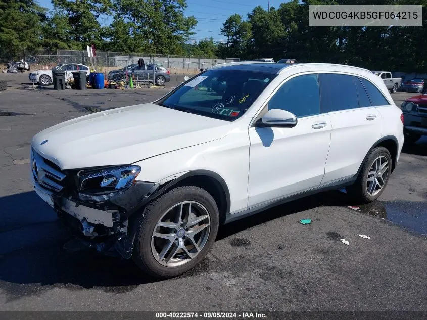 2016 Mercedes-Benz Glc 300 4Matic VIN: WDC0G4KB5GF064215 Lot: 40222574