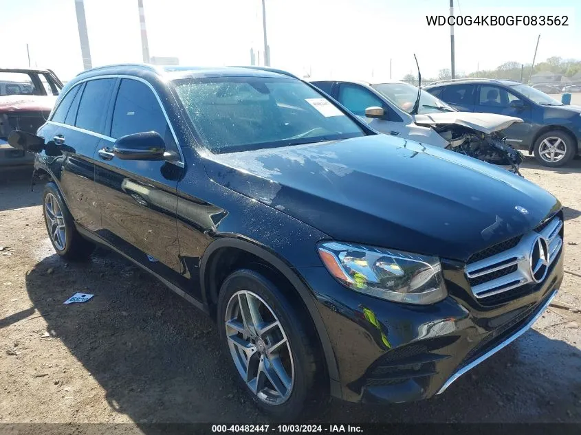 2016 Mercedes-Benz Glc 300 4Matic VIN: WDC0G4KB0GF083562 Lot: 40482447