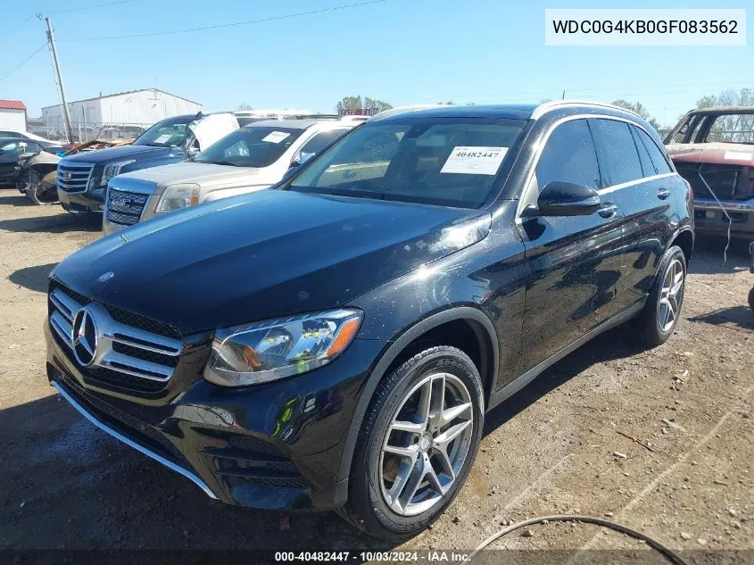 2016 Mercedes-Benz Glc 300 4Matic VIN: WDC0G4KB0GF083562 Lot: 40482447