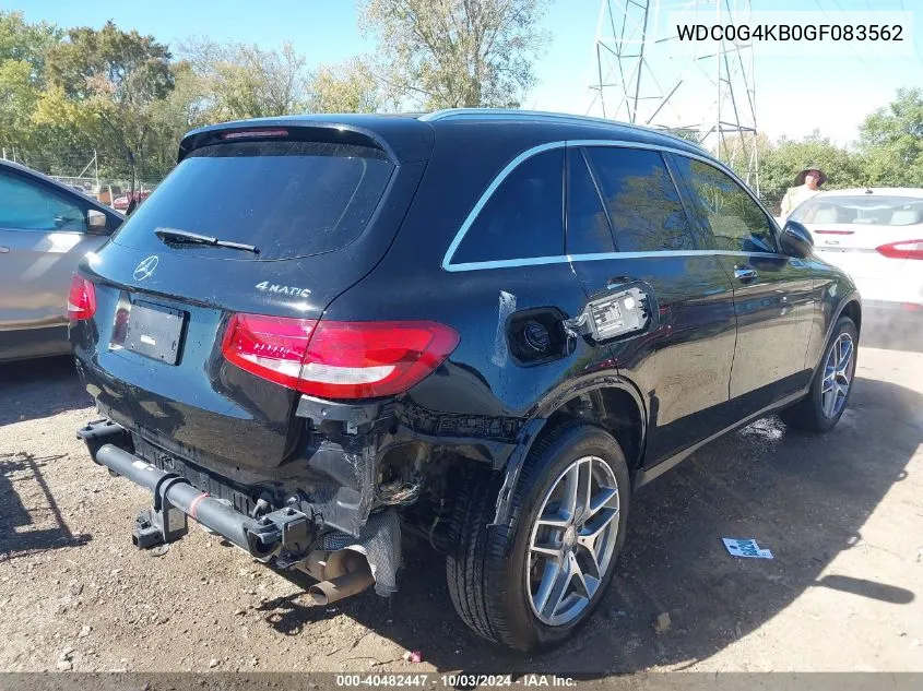 2016 Mercedes-Benz Glc 300 4Matic VIN: WDC0G4KB0GF083562 Lot: 40482447