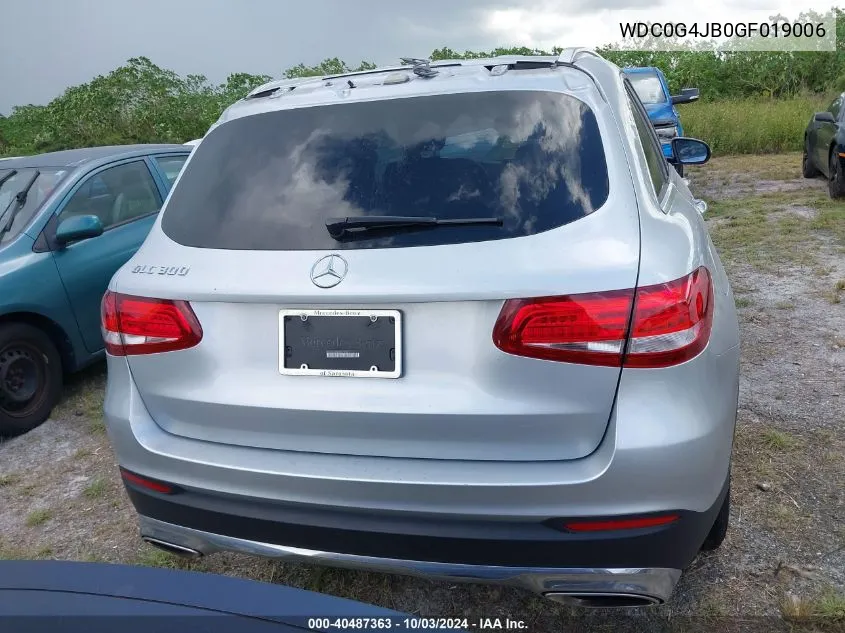 2016 Mercedes-Benz Glc 300 VIN: WDC0G4JB0GF019006 Lot: 40487363