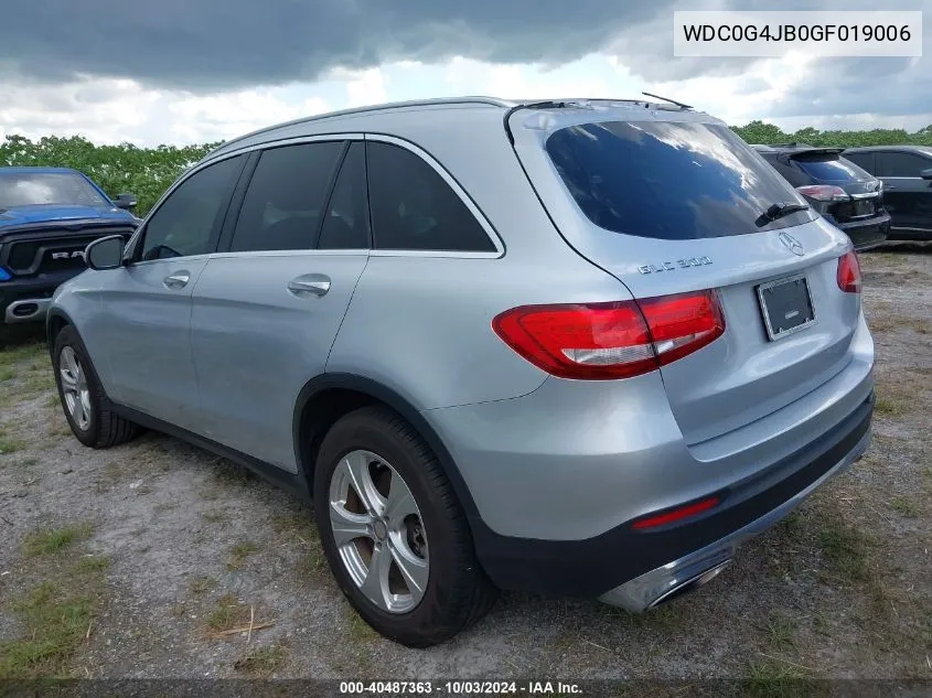 2016 Mercedes-Benz Glc 300 VIN: WDC0G4JB0GF019006 Lot: 40487363