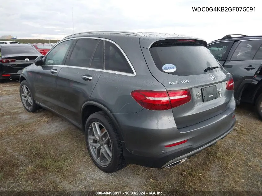 2016 Mercedes-Benz Glc 300 4Matic VIN: WDC0G4KB2GF075091 Lot: 40498817