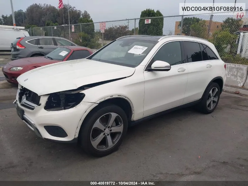 2016 Mercedes-Benz Glc 300 4Matic VIN: WDC0G4KB1GF088916 Lot: 40519772