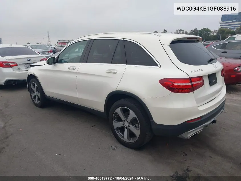 2016 Mercedes-Benz Glc 300 4Matic VIN: WDC0G4KB1GF088916 Lot: 40519772