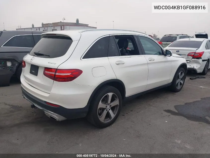 2016 Mercedes-Benz Glc 300 4Matic VIN: WDC0G4KB1GF088916 Lot: 40519772