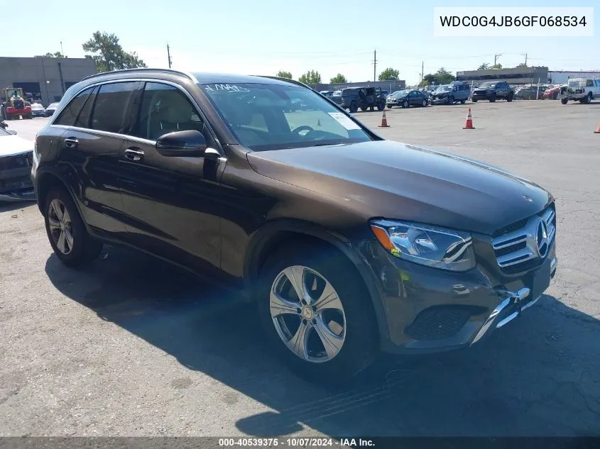 2016 Mercedes-Benz Glc 300 VIN: WDC0G4JB6GF068534 Lot: 40539375