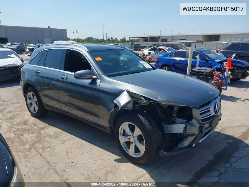 2016 Mercedes-Benz Glc 300 4Matic VIN: WDC0G4KB9GF015017 Lot: 40549262