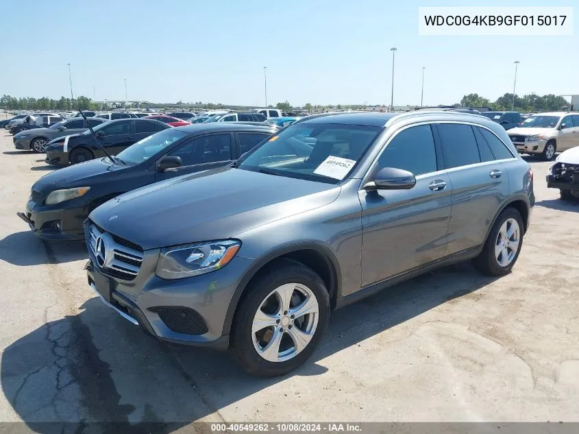 2016 Mercedes-Benz Glc 300 4Matic VIN: WDC0G4KB9GF015017 Lot: 40549262