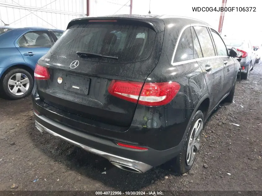 2016 Mercedes-Benz Glc 300 VIN: WDC0G4JB0GF106372 Lot: 40722956