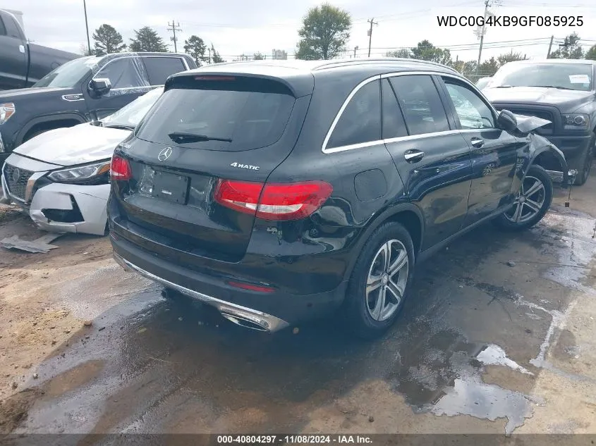 2016 Mercedes-Benz Glc 300 4Matic VIN: WDC0G4KB9GF085925 Lot: 40804297