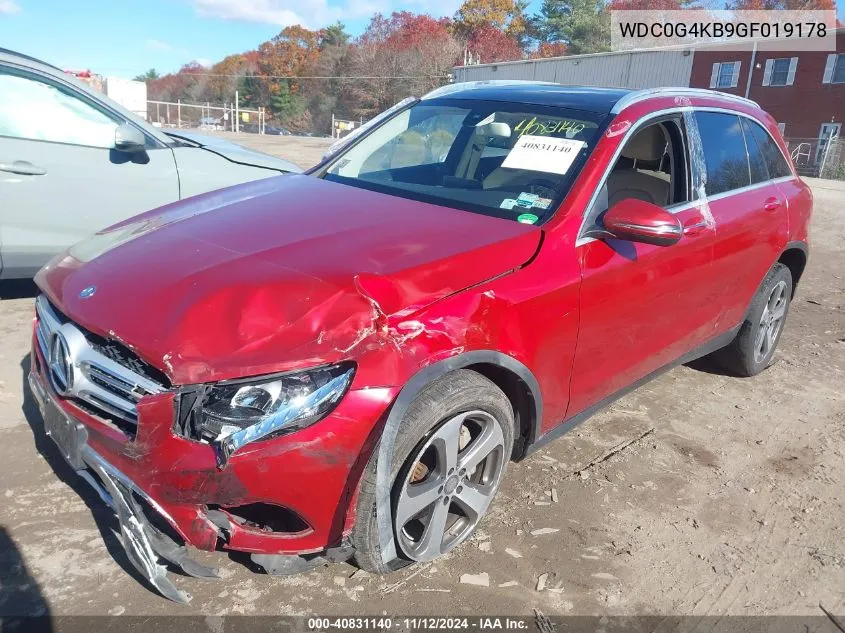 2016 Mercedes-Benz Glc 300 4Matic VIN: WDC0G4KB9GF019178 Lot: 40831140