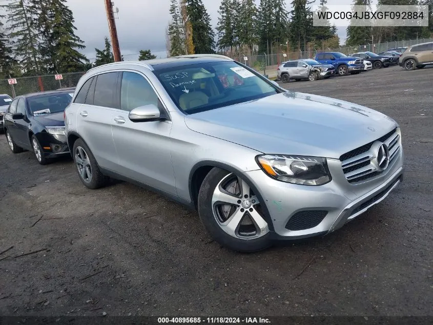 2016 Mercedes-Benz Glc 300 VIN: WDC0G4JBXGF092884 Lot: 40895685