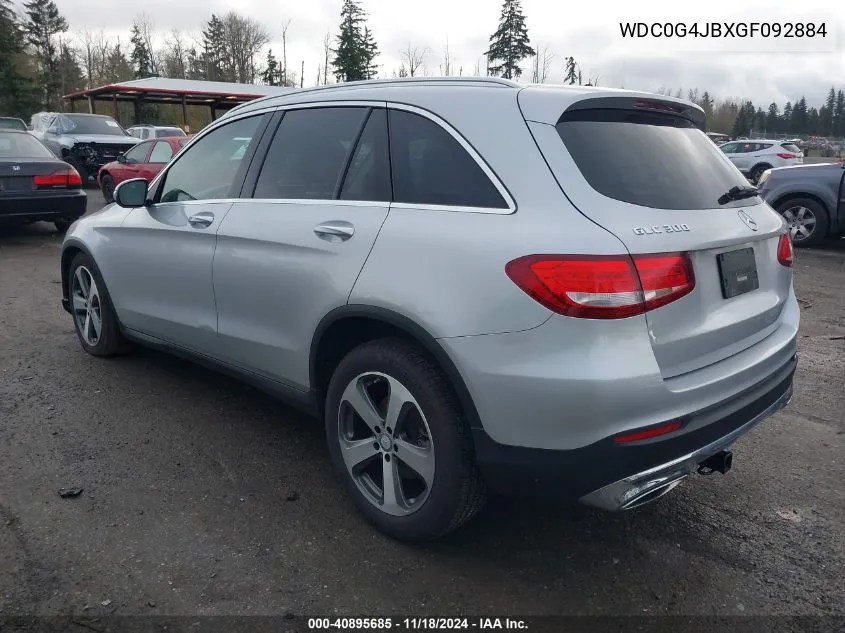 2016 Mercedes-Benz Glc 300 VIN: WDC0G4JBXGF092884 Lot: 40895685