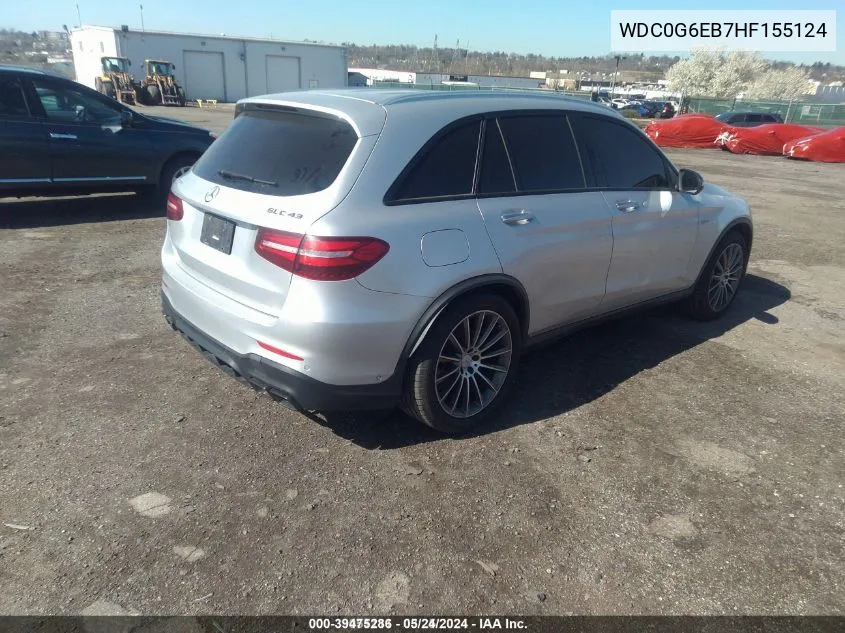 2017 Mercedes-Benz Amg Glc 43 4Matic VIN: WDC0G6EB7HF155124 Lot: 39475286