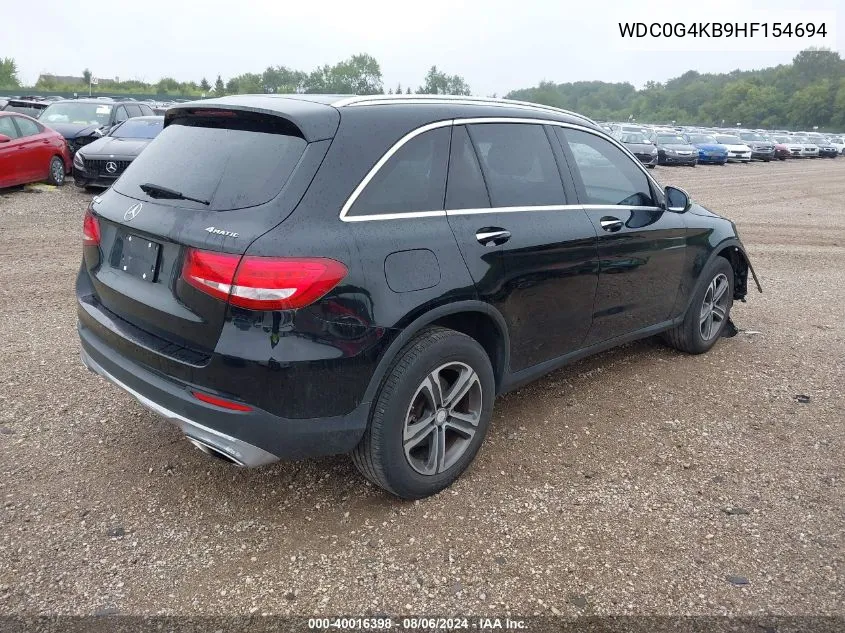 2017 Mercedes-Benz Glc 300 4Matic VIN: WDC0G4KB9HF154694 Lot: 40016398