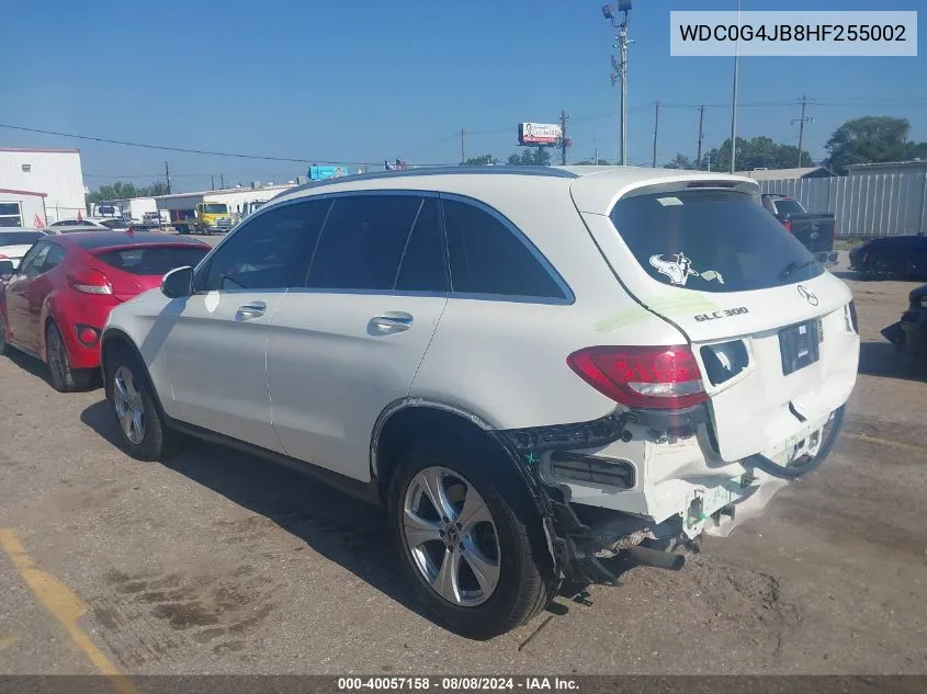 2017 Mercedes-Benz Glc 300 VIN: WDC0G4JB8HF255002 Lot: 40057158