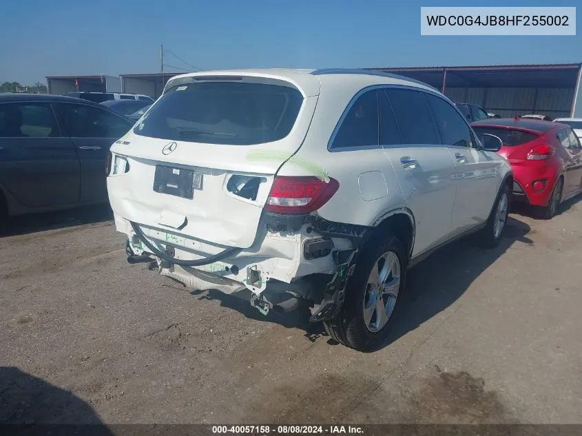 2017 Mercedes-Benz Glc 300 VIN: WDC0G4JB8HF255002 Lot: 40057158