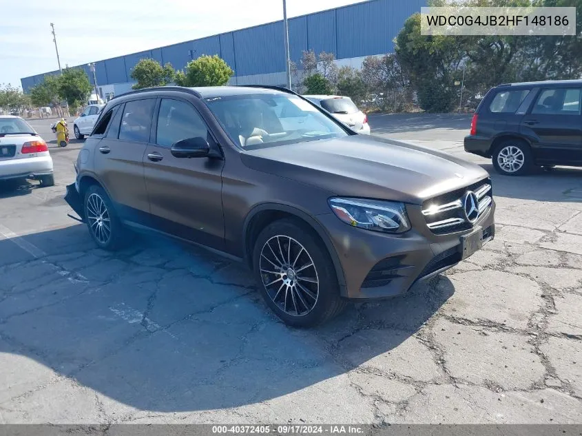 2017 Mercedes-Benz Glc 300 VIN: WDC0G4JB2HF148186 Lot: 40372405