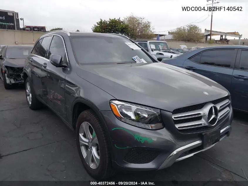 2017 Mercedes-Benz Glc 300 VIN: WDC0G4JB2HF140542 Lot: 40372456