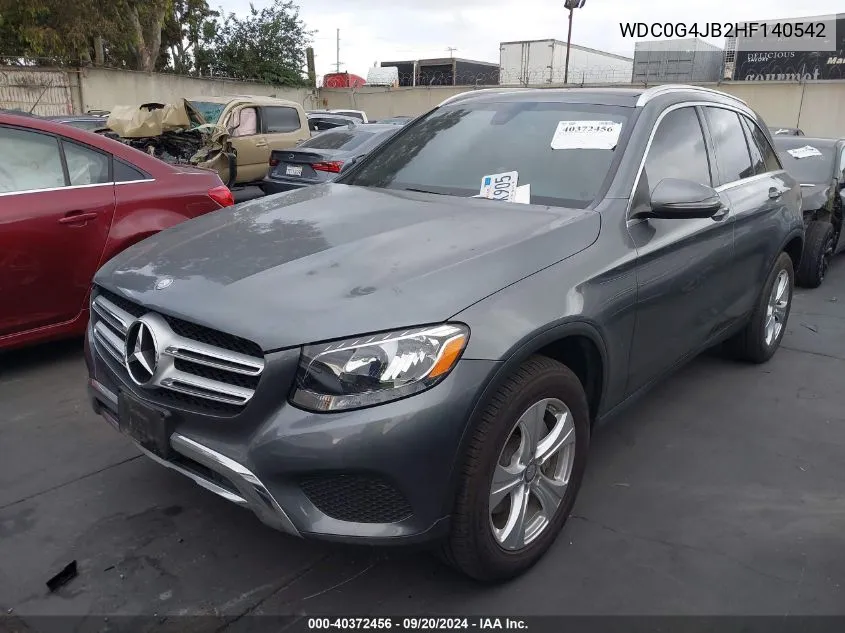 2017 Mercedes-Benz Glc 300 VIN: WDC0G4JB2HF140542 Lot: 40372456