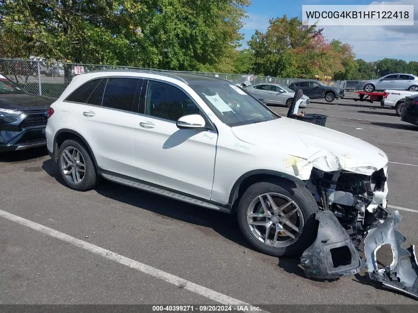 2017 Mercedes-Benz Glc 300 4Matic VIN: WDC0G4KB1HF122418 Lot: 40399271