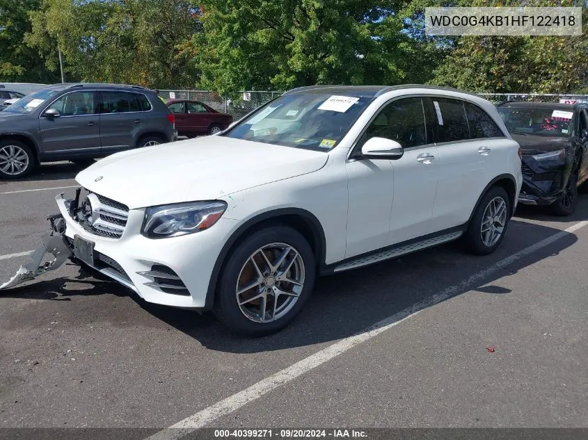 2017 Mercedes-Benz Glc 300 4Matic VIN: WDC0G4KB1HF122418 Lot: 40399271