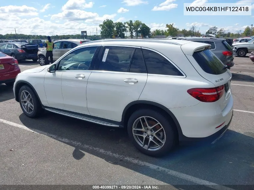 2017 Mercedes-Benz Glc 300 4Matic VIN: WDC0G4KB1HF122418 Lot: 40399271