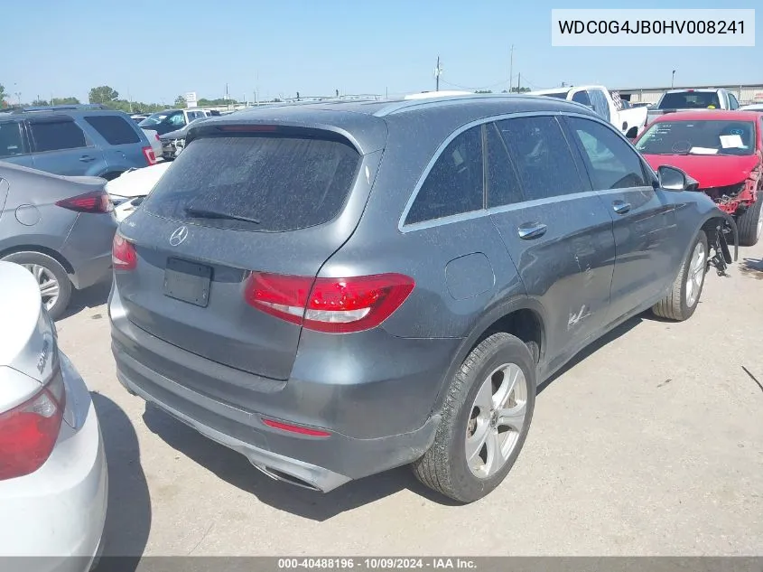 2017 Mercedes-Benz Glc 300 300 VIN: WDC0G4JB0HV008241 Lot: 40488196