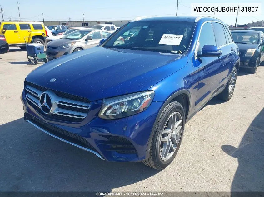 2017 Mercedes-Benz Glc 300 VIN: WDC0G4JB0HF131807 Lot: 40496687