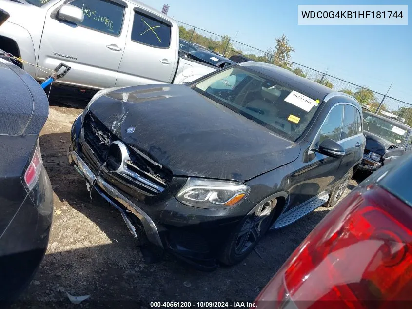 2017 Mercedes-Benz Glc 300 4Matic VIN: WDC0G4KB1HF181744 Lot: 40561200