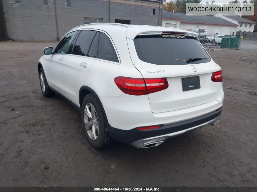 2017 Mercedes-Benz Glc 300 4Matic VIN: WDC0G4KB8HF143413 Lot: 40644464