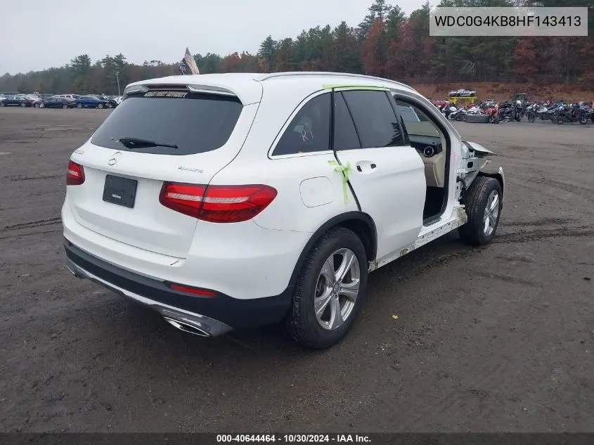 2017 Mercedes-Benz Glc 300 4Matic VIN: WDC0G4KB8HF143413 Lot: 40644464