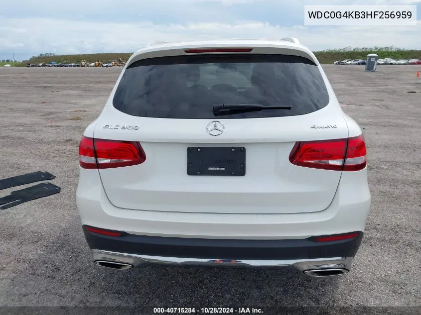 2017 Mercedes-Benz Glc 300 4Matic VIN: WDC0G4KB3HF256959 Lot: 40715284