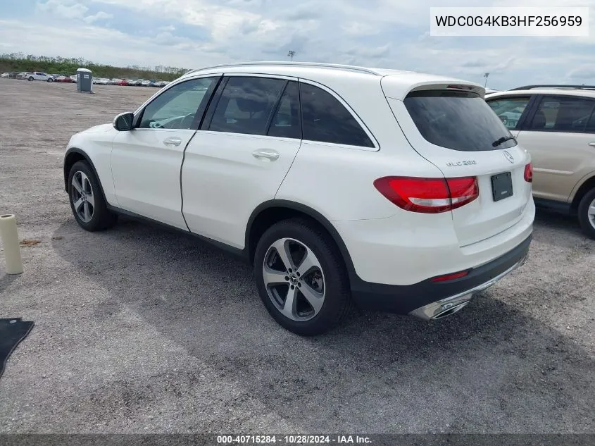 2017 Mercedes-Benz Glc 300 4Matic VIN: WDC0G4KB3HF256959 Lot: 40715284