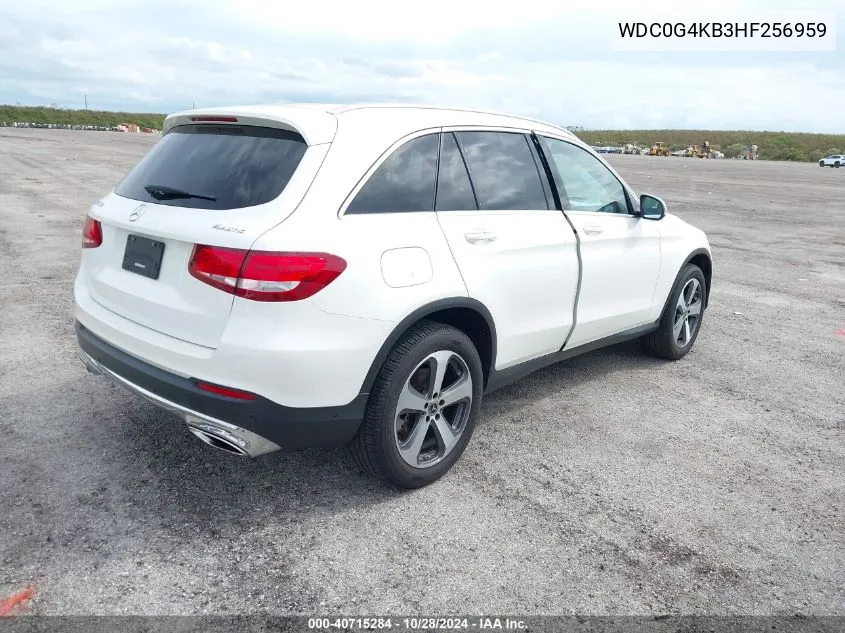 2017 Mercedes-Benz Glc 300 4Matic VIN: WDC0G4KB3HF256959 Lot: 40715284