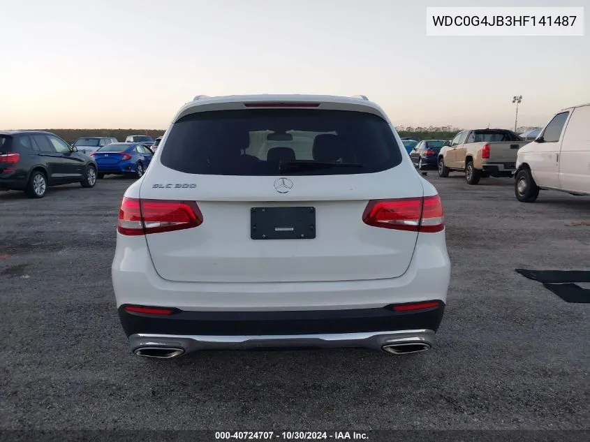 2017 Mercedes-Benz Glc 300 VIN: WDC0G4JB3HF141487 Lot: 40724707