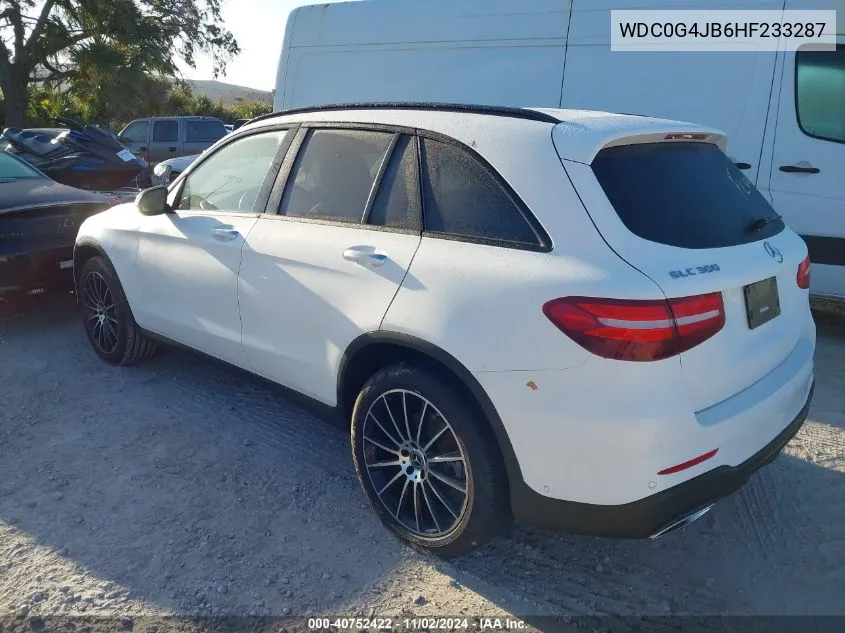 2017 Mercedes-Benz Glc 300 VIN: WDC0G4JB6HF233287 Lot: 40752422