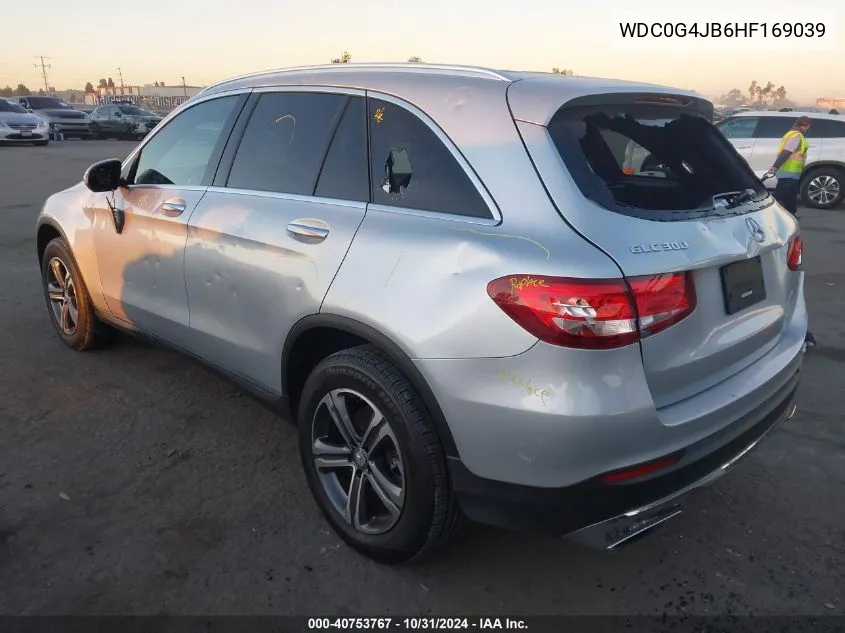 2017 Mercedes-Benz Glc 300 VIN: WDC0G4JB6HF169039 Lot: 40753767