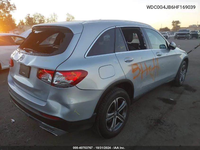 2017 Mercedes-Benz Glc 300 VIN: WDC0G4JB6HF169039 Lot: 40753767