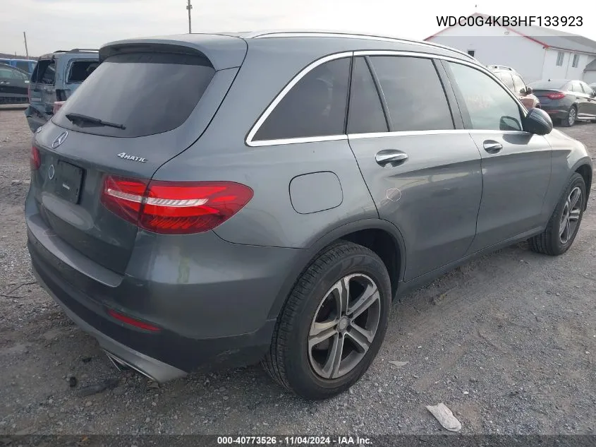 2017 Mercedes-Benz Glc 300 4Matic VIN: WDC0G4KB3HF133923 Lot: 40773526