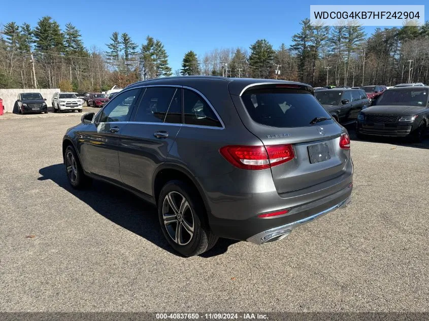 2017 Mercedes-Benz Glc 300 4Matic VIN: WDC0G4KB7HF242904 Lot: 40837650