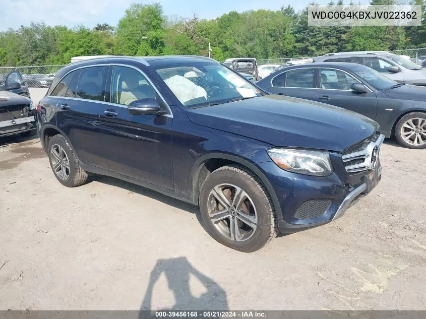 2018 Mercedes-Benz Glc 300 4Matic VIN: WDC0G4KBXJV022362 Lot: 39456168