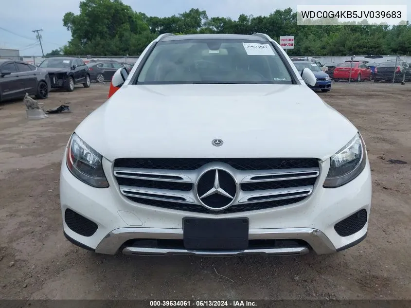 2018 Mercedes-Benz Glc 300 4Matic VIN: WDC0G4KB5JV039683 Lot: 39634061