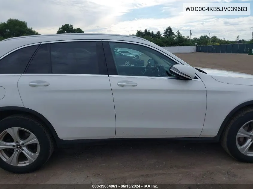 2018 Mercedes-Benz Glc 300 4Matic VIN: WDC0G4KB5JV039683 Lot: 39634061