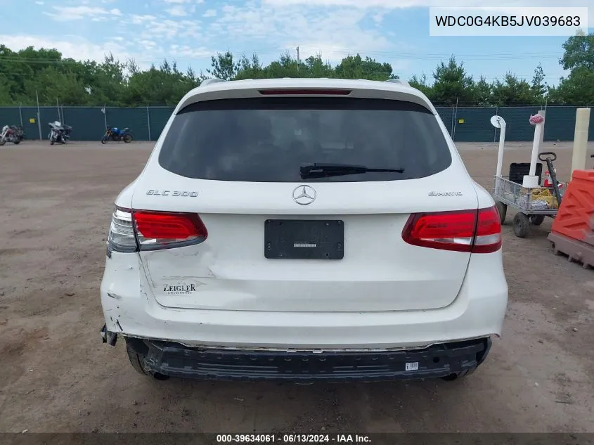 2018 Mercedes-Benz Glc 300 4Matic VIN: WDC0G4KB5JV039683 Lot: 39634061