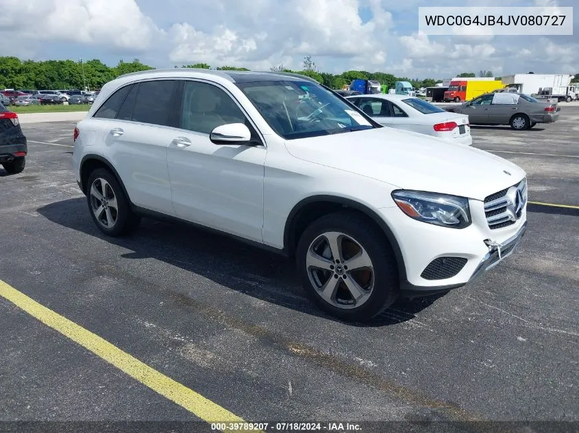 2018 Mercedes-Benz Glc 300 VIN: WDC0G4JB4JV080727 Lot: 39789207