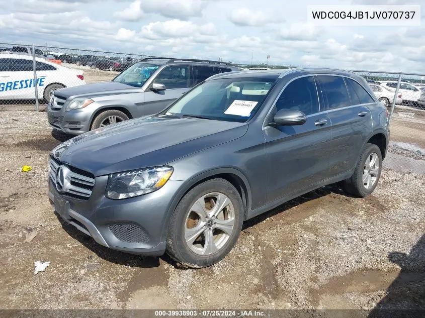 2018 Mercedes-Benz Glc 300 VIN: WDC0G4JB1JV070737 Lot: 39938903