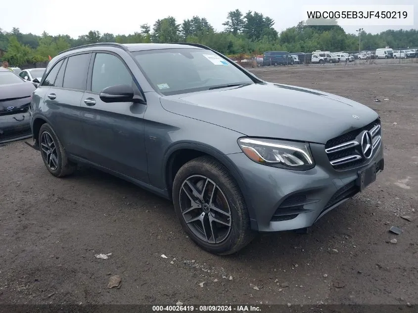 2018 Mercedes-Benz Glc 350E 4Matic VIN: WDC0G5EB3JF450219 Lot: 40026419