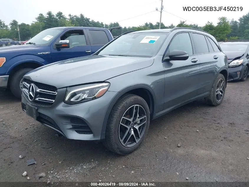 2018 Mercedes-Benz Glc 350E 4Matic VIN: WDC0G5EB3JF450219 Lot: 40026419